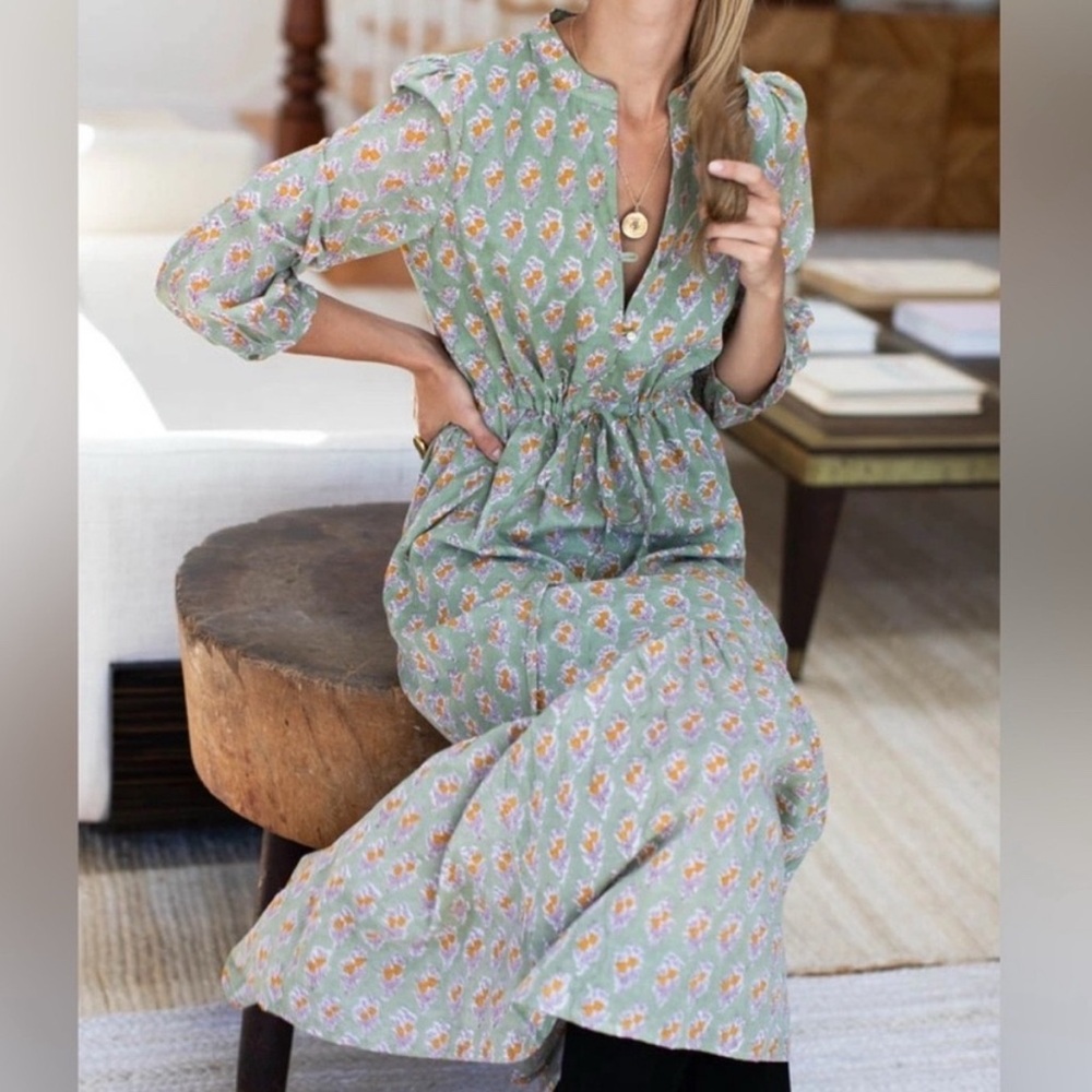 Emerson Fry India Collection Green Frances Dress
